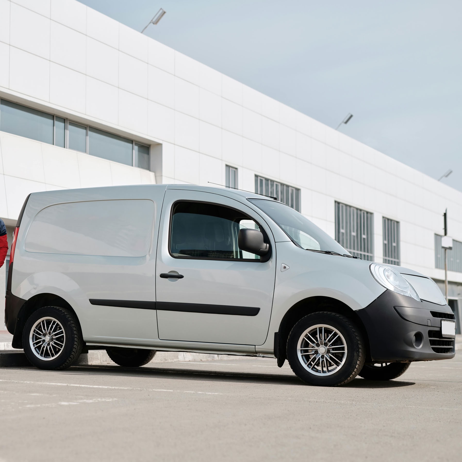 Van in industrial setting